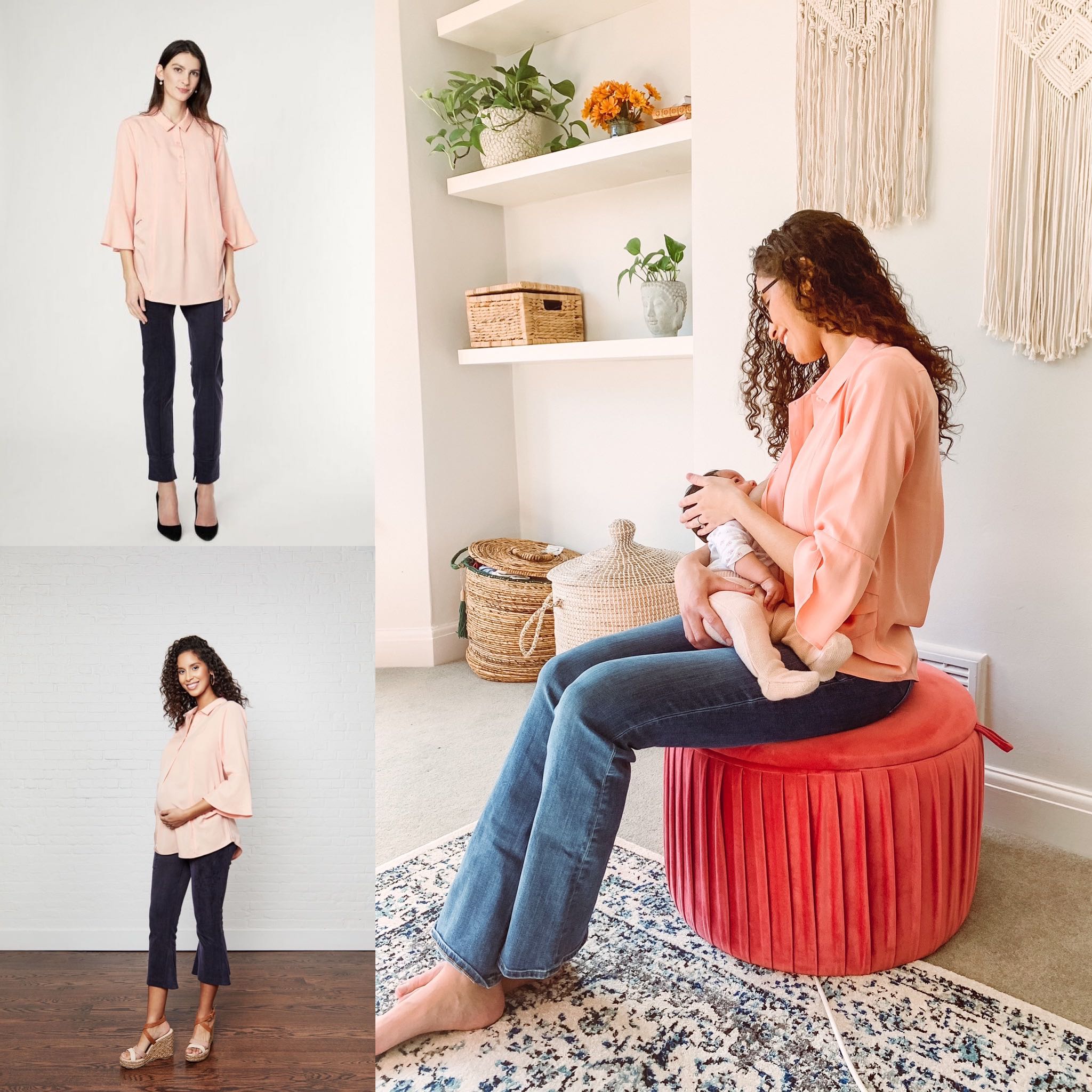 Olivia Shirt: Maternity workwear perfect for pumping and nursing moms [On Sale] $140