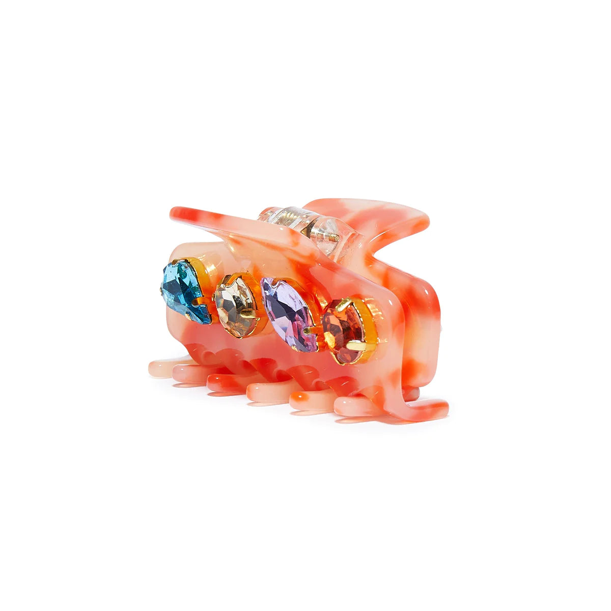 Taffy Rainbow Mini Crystal Claw Clip